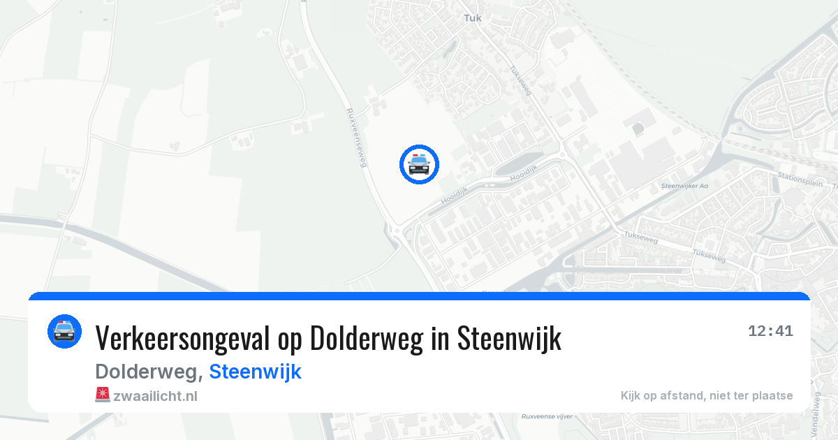 Verkeersongeval op Dolderweg in Steenwijk — 30 jul 2026