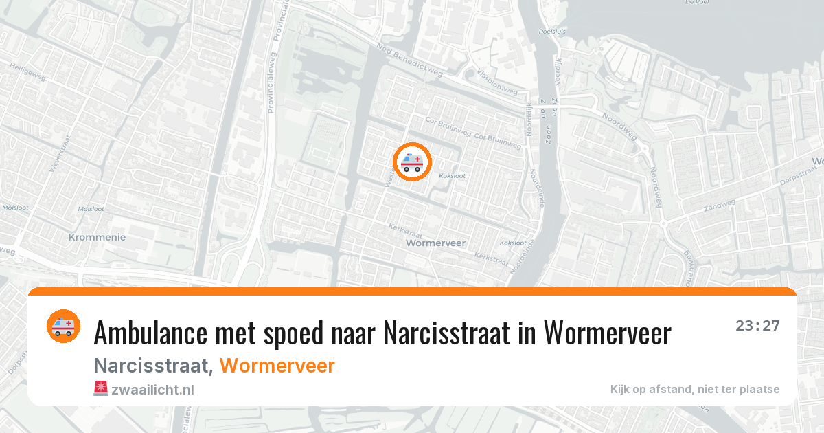 Ambulance met spoed naar Narcisstraat in Wormerveer — 21 jul 2026
