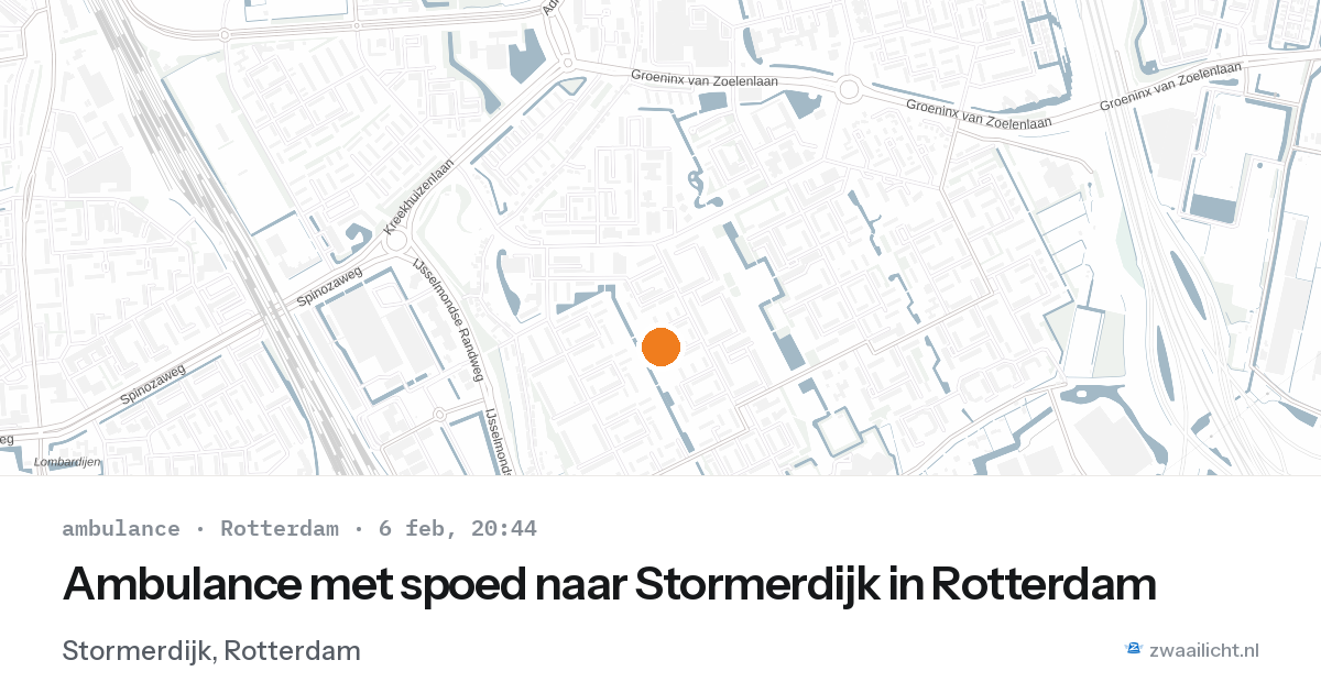 Ambulance met spoed naar Stormerdijk in Rotterdam — 6 feb 2026