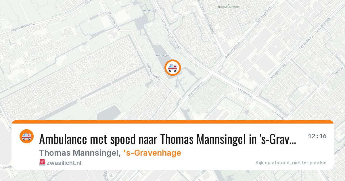Ambulance met spoed naar Thomas Mannsingel in 's-Gravenhage — 9 feb 2026