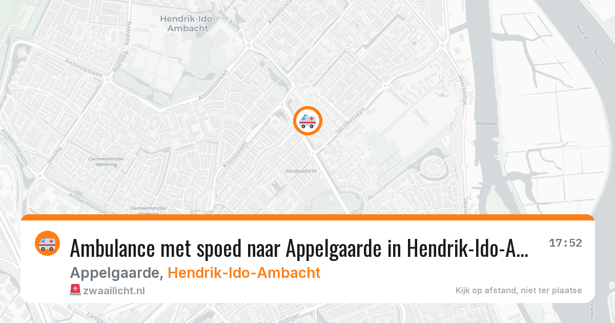 Ambulance met spoed naar Appelgaarde in Hendrik-Ido-Ambacht — 4 aug 2026