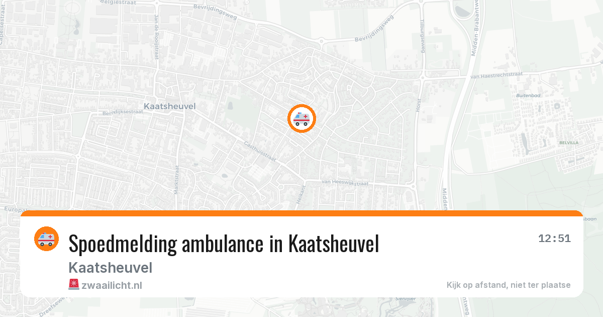Spoedmelding ambulance in Kaatsheuvel — 13 aug 2026