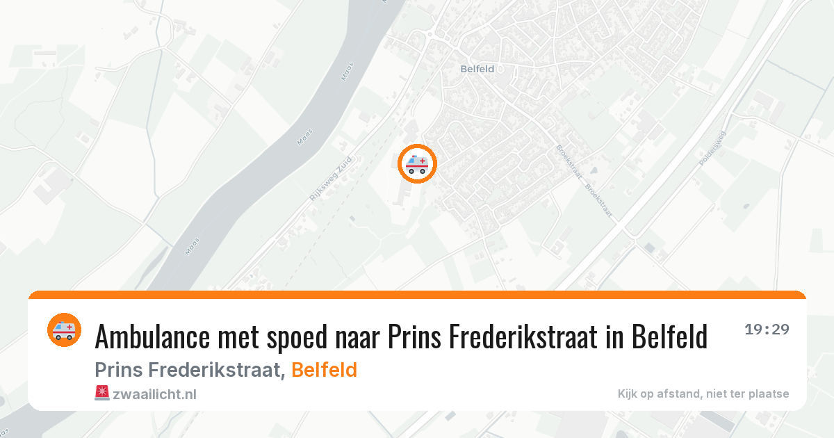 Ambulance met spoed naar Prins Frederikstraat in Belfeld — 3 jul 2026