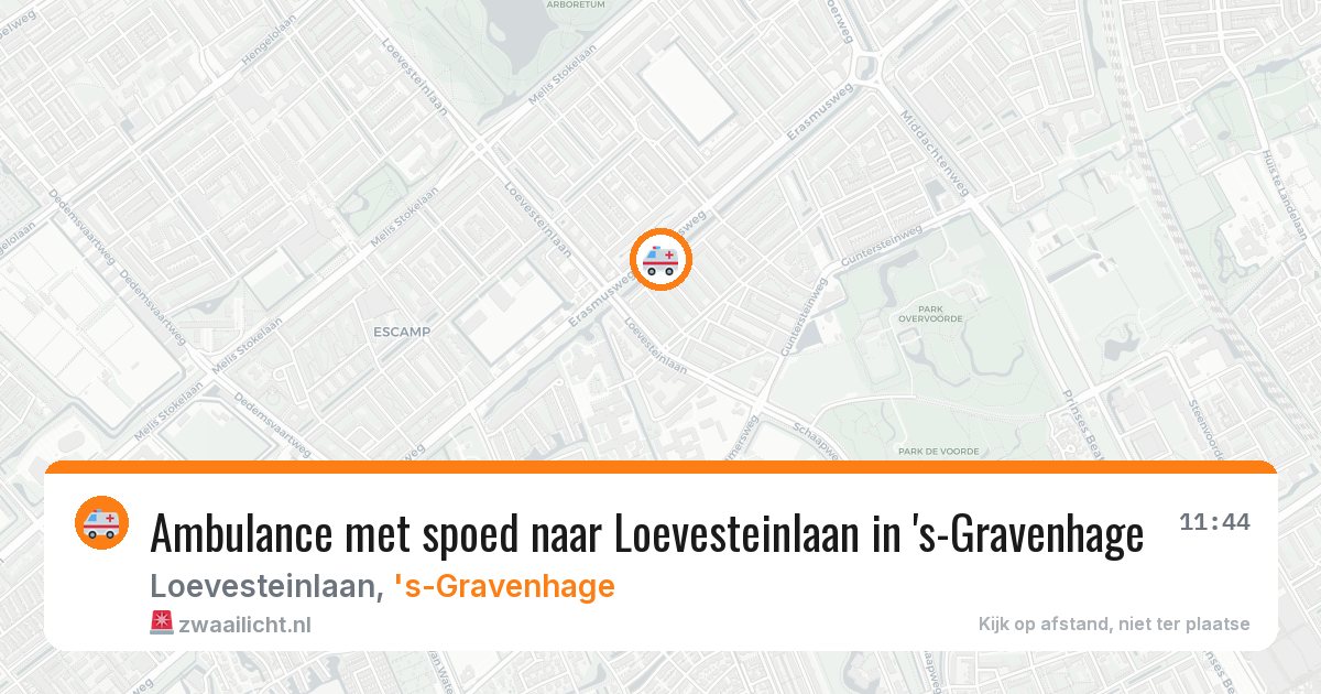 Ambulance met spoed naar Loevesteinlaan in 's-Gravenhage — 28 jun 2026