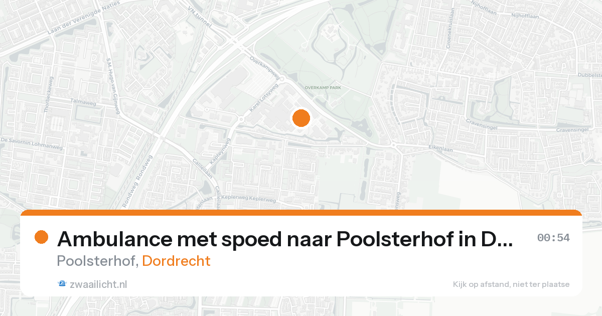 Ambulance met spoed naar Poolsterhof in Dordrecht — 19 aug 2026