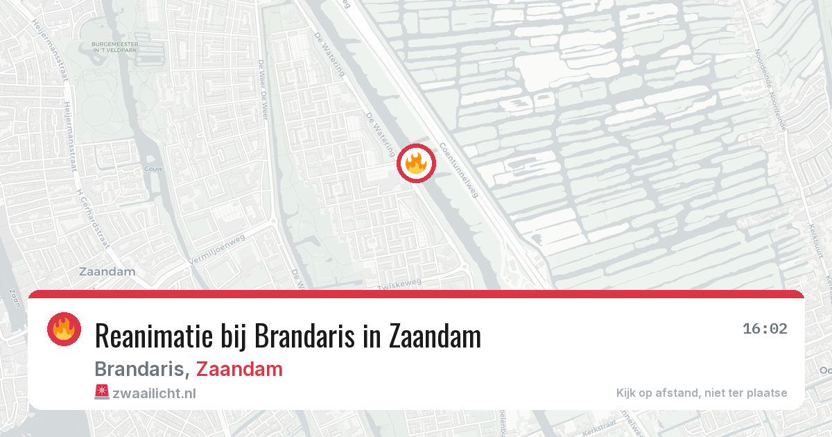 Reanimatie bij Brandaris in Zaandam — 12 jun 2026