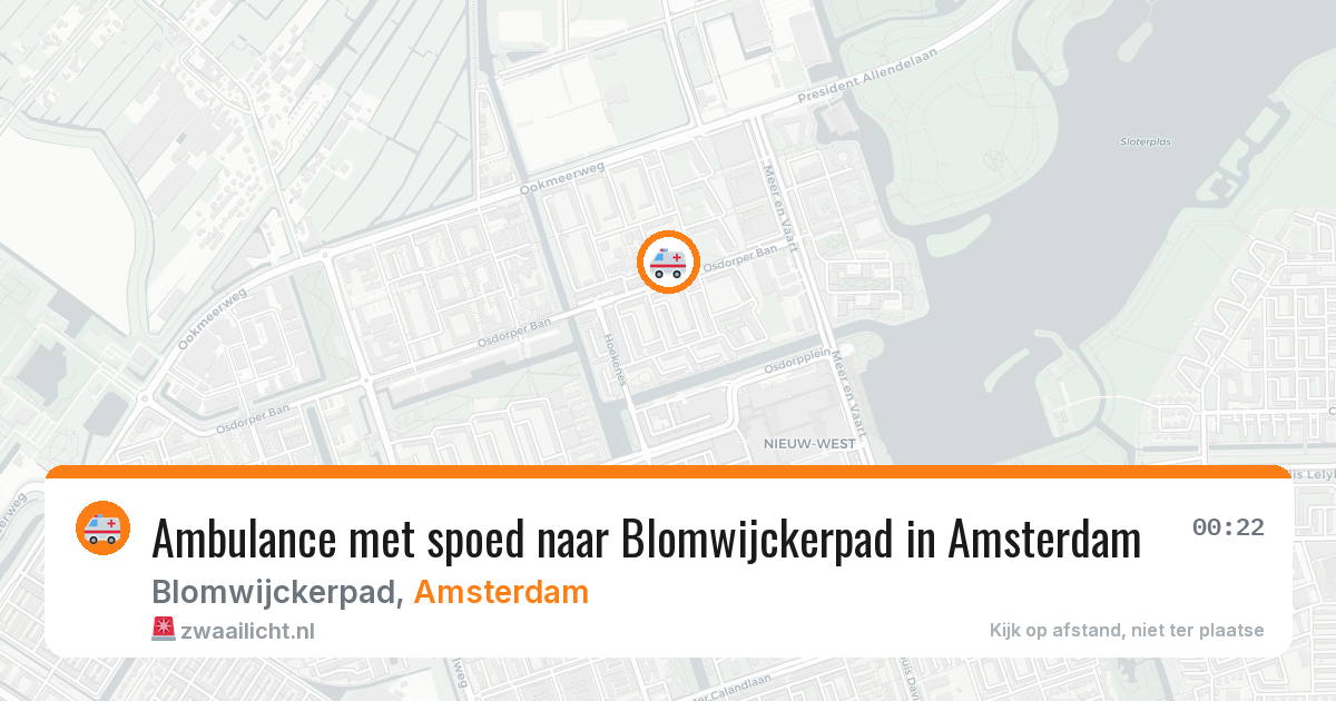 Ambulance met spoed naar Blomwijckerpad in Amsterdam — 5 jun 2026