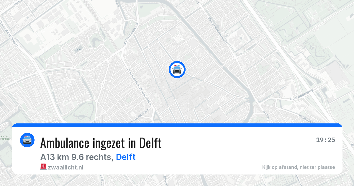Ambulance ingezet in Delft — 12 jun 2026