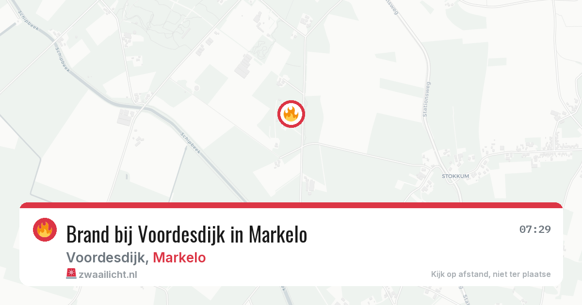 Brand bij Voordesdijk in Markelo — 28 jun 2026