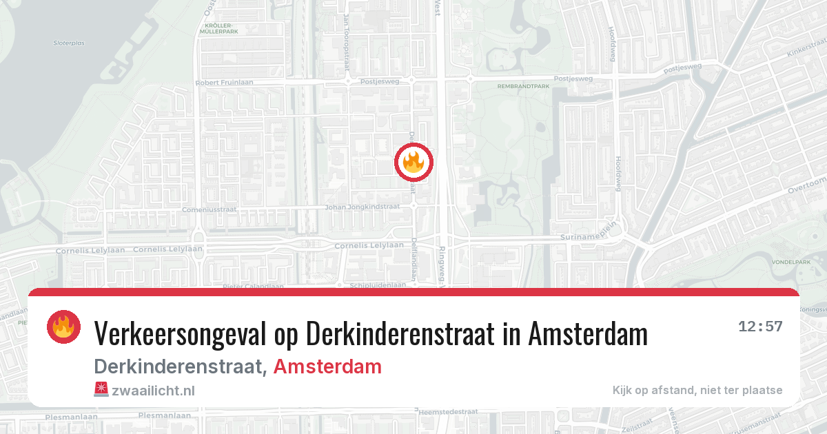 Verkeersongeval op Derkinderenstraat in Amsterdam — 3 mrt 2026