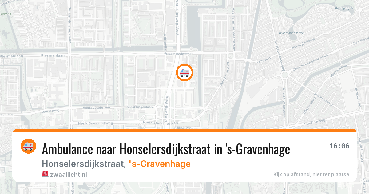 Ambulance naar Honselersdijkstraat in 's-Gravenhage — 25 mrt 2026
