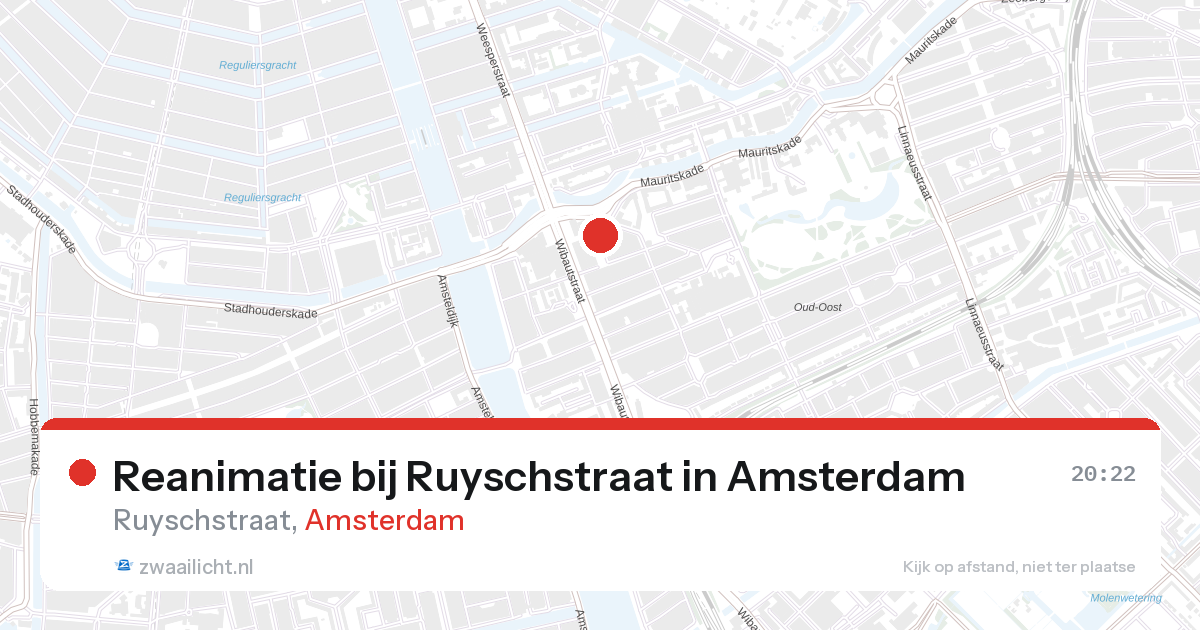 Reanimatie bij Ruyschstraat in Amsterdam — 26 aug 2026