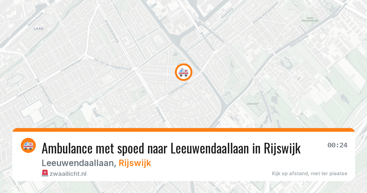 Ambulance met spoed naar Leeuwendaallaan in Rijswijk — 6 mrt 2026