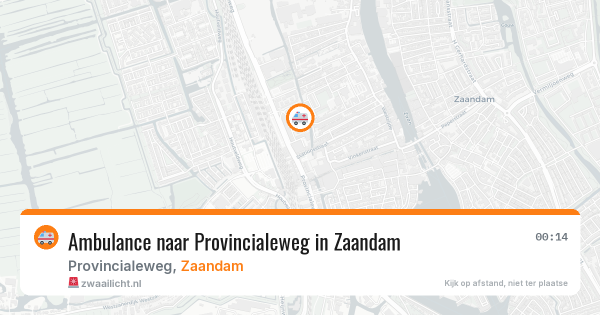 Ambulance naar Provincialeweg in Zaandam — 10 aug 2026