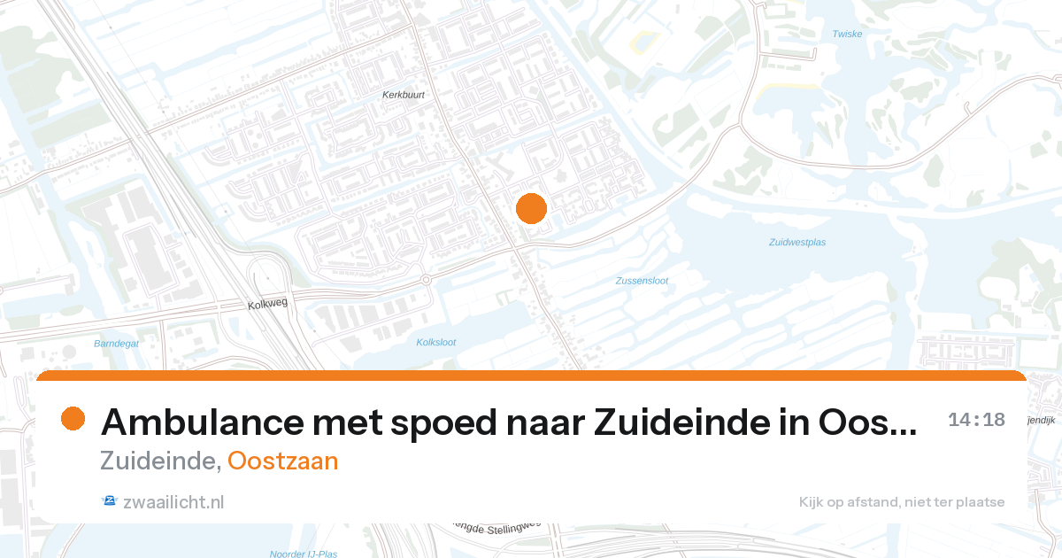 Ambulance met spoed naar Zuideinde in Oostzaan — 27 aug 2026