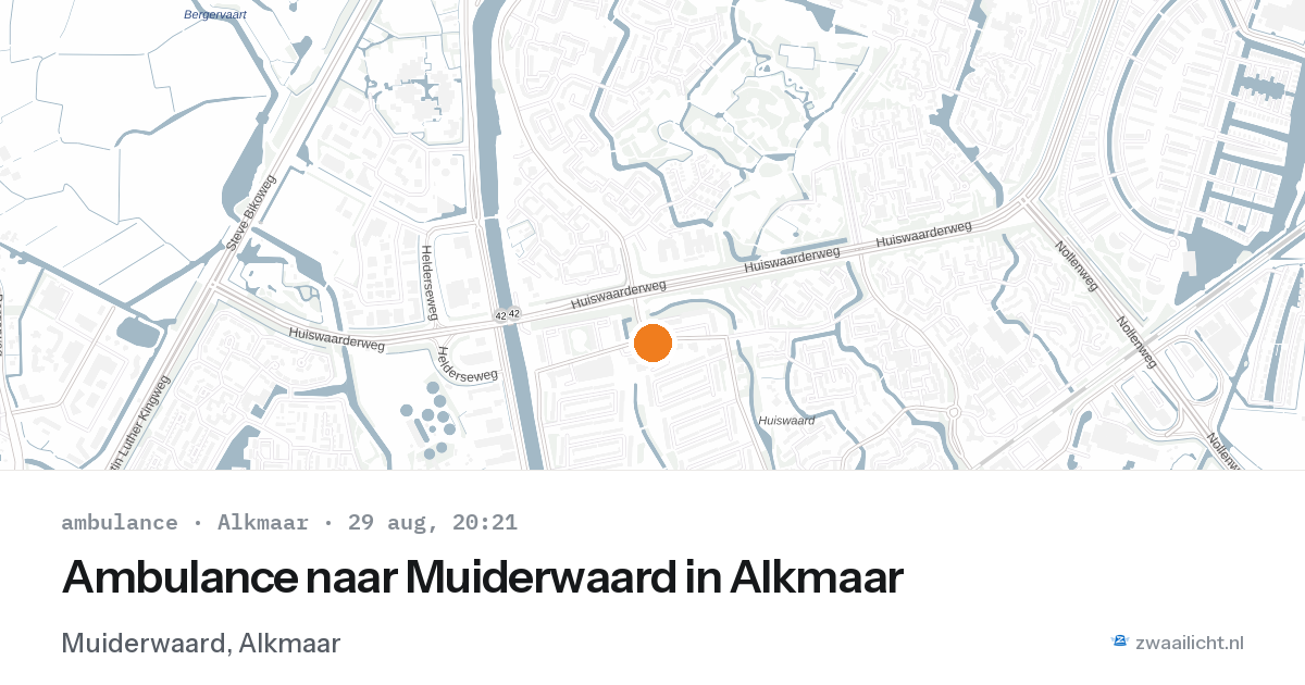 Ambulance naar Muiderwaard in Alkmaar — 29 aug 2026