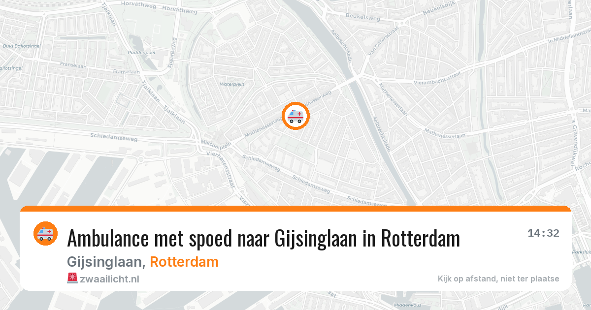 Ambulance met spoed naar Gijsinglaan in Rotterdam — 21 feb 2026