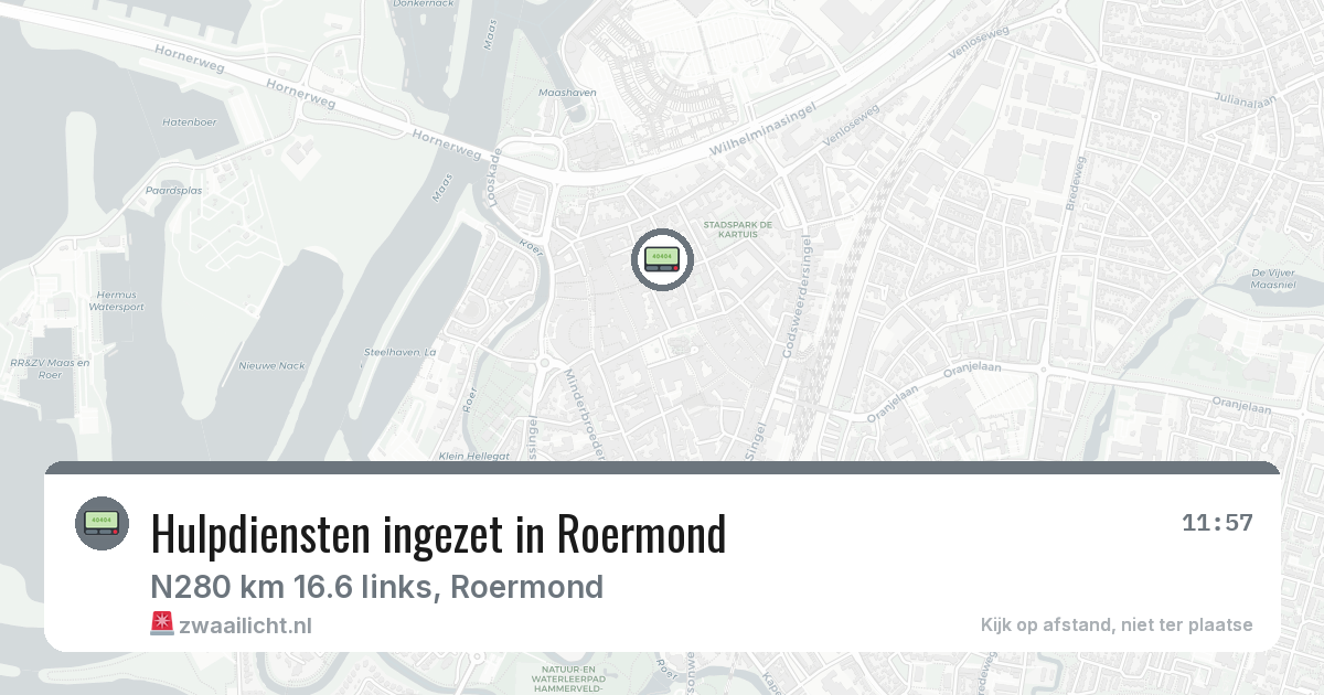 Hulpdiensten ingezet in Roermond — 31 jul 2026 | 🚨 Zwaailicht.nl