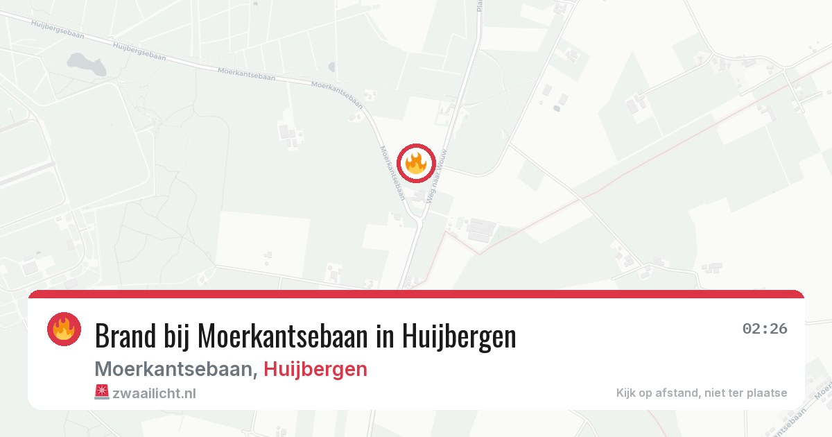 Brand bij Moerkantsebaan in Huijbergen — 21 jun 2026