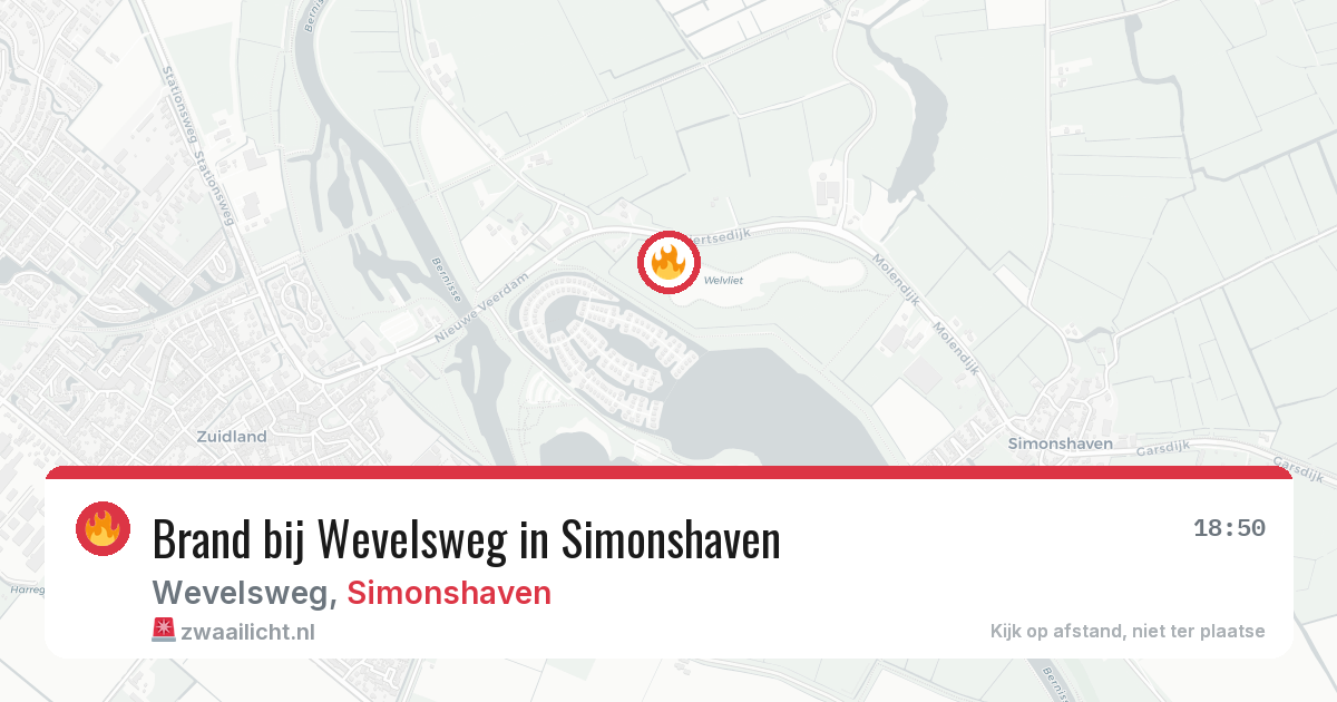 Brand bij Wevelsweg in Simonshaven — 9 apr 2026