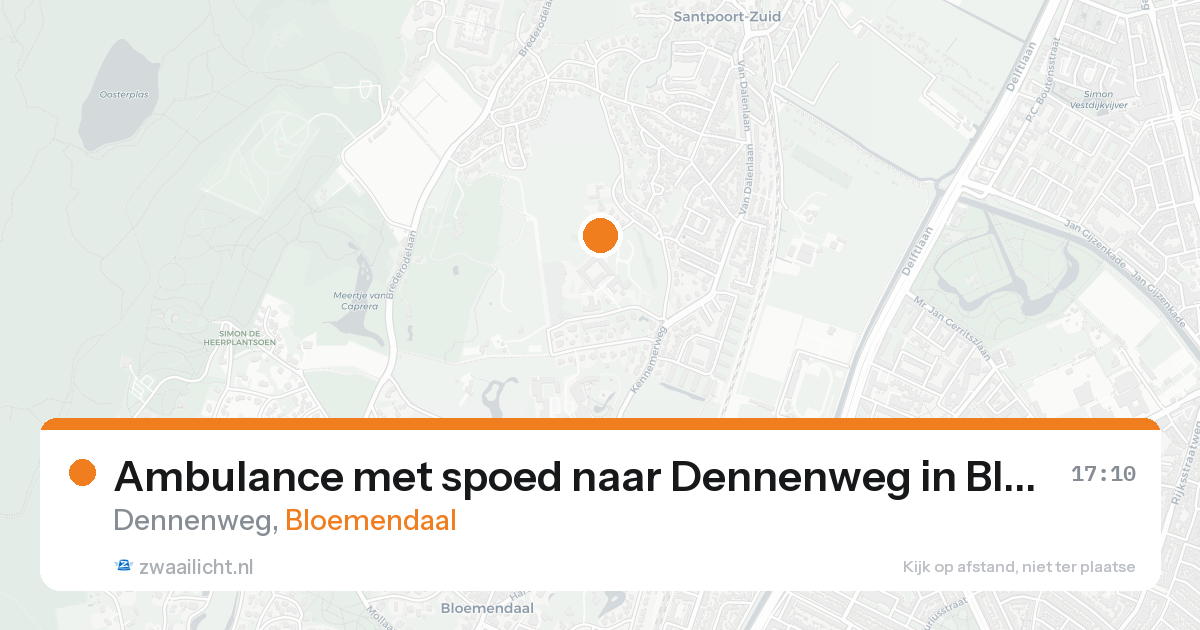 Ambulance met spoed naar Dennenweg in Bloemendaal — 27 mei 2026