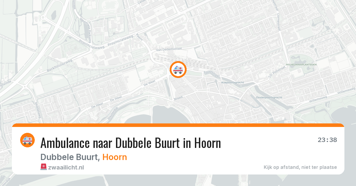 Ambulance naar Dubbele Buurt in Hoorn — 31 jul 2026