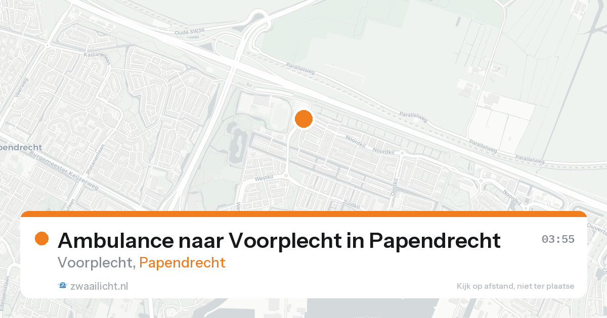 Ambulance naar Voorplecht in Papendrecht — 31 mei 2026
