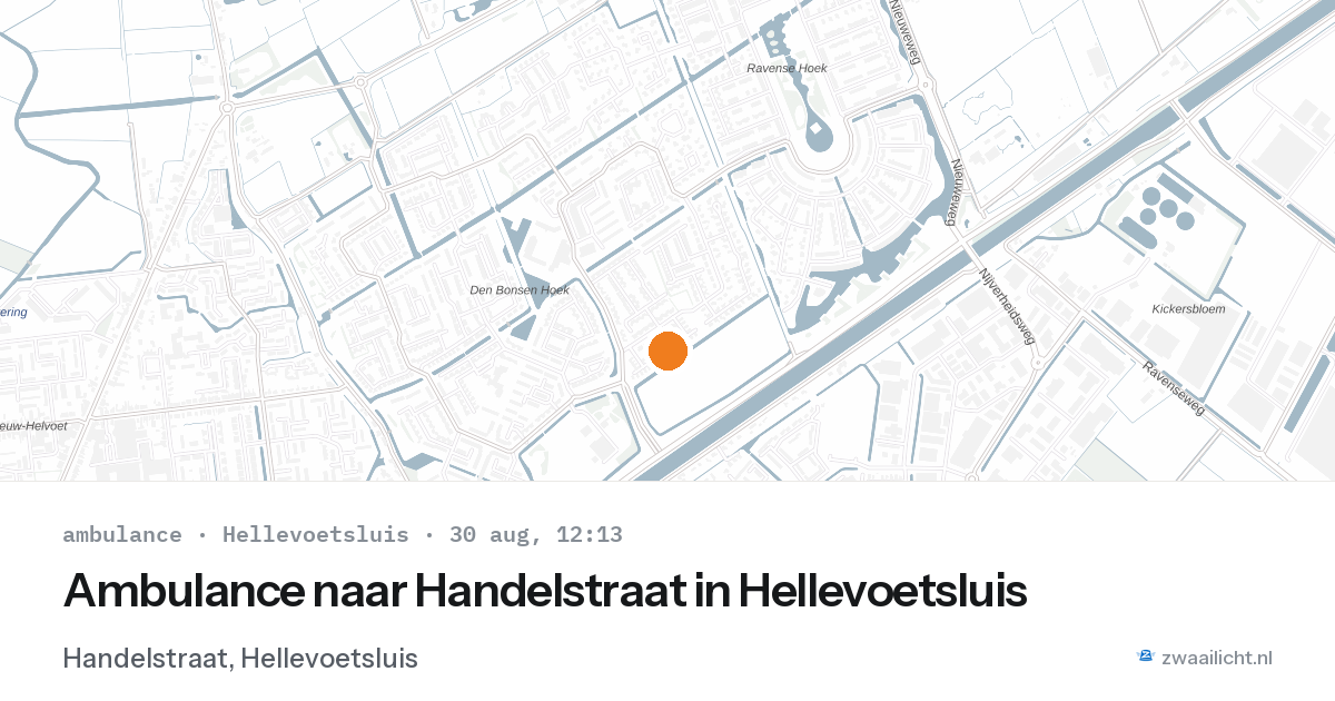 Ambulance naar Handelstraat in Hellevoetsluis — 30 aug 2026