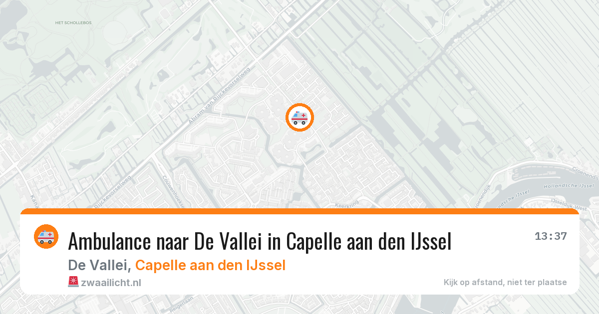 Ambulance naar De Vallei in Capelle aan den IJssel — 27 jun 2026