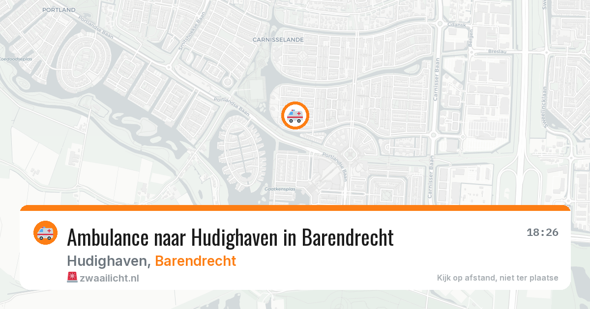 Ambulance naar Hudighaven in Barendrecht — 27 jul 2026