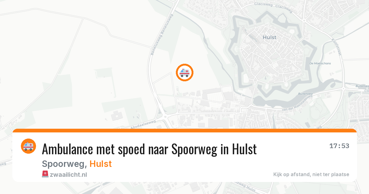 Ambulance met spoed naar Spoorweg in Hulst — 13 jul 2026