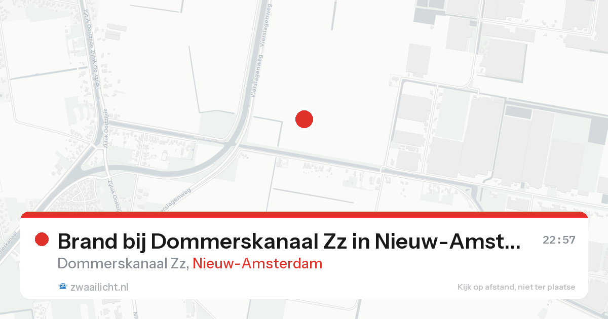 Brand bij Dommerskanaal Zz in Nieuw-Amsterdam — 18 aug 2026
