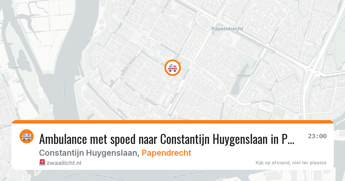 Ambulance met spoed naar Constantijn Huygenslaan in Papendrecht — 17 jun 2026