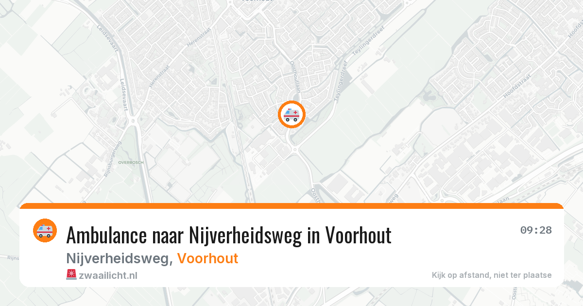 Ambulance naar Nijverheidsweg in Voorhout — 19 apr 2026