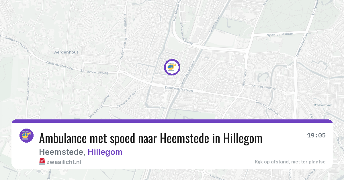 Ambulance met spoed naar Heemstede in Hillegom — 3 jul 2026