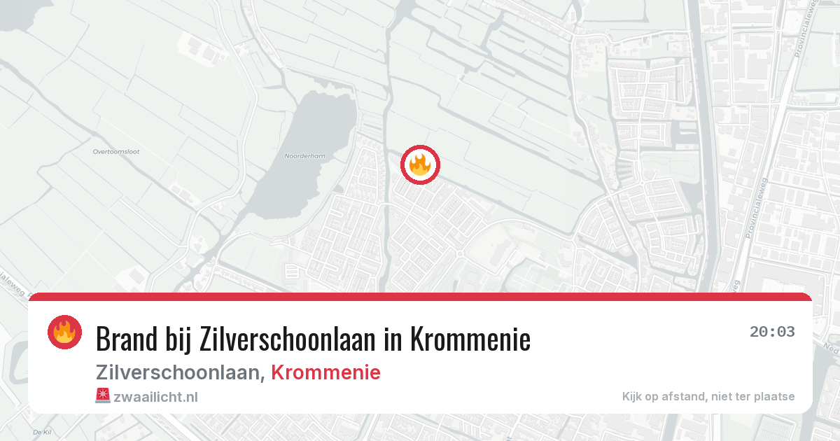 Brand bij Zilverschoonlaan in Krommenie — 14 jun 2026