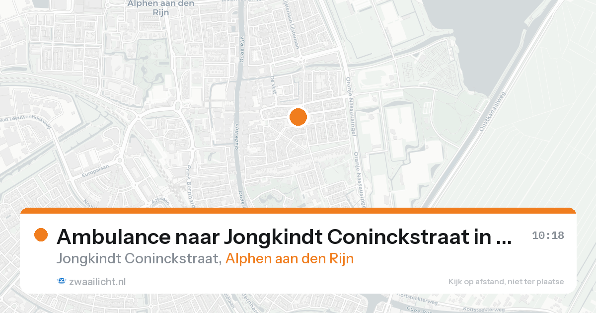 Ambulance naar Jongkindt Coninckstraat in Alphen aan den Rijn — 22 aug 2026