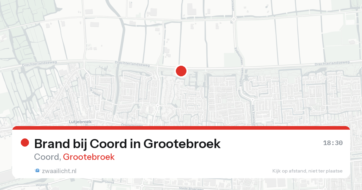 Brand bij Coord in Grootebroek — 19 aug 2026
