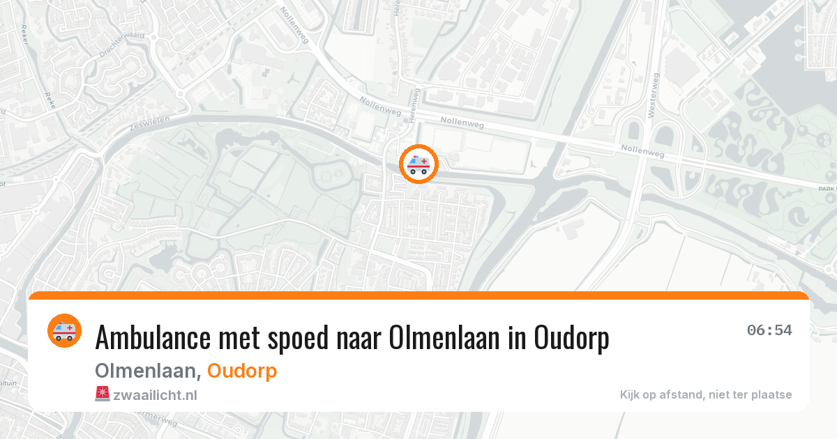 Ambulance met spoed naar Olmenlaan in Oudorp — 16 jul 2026