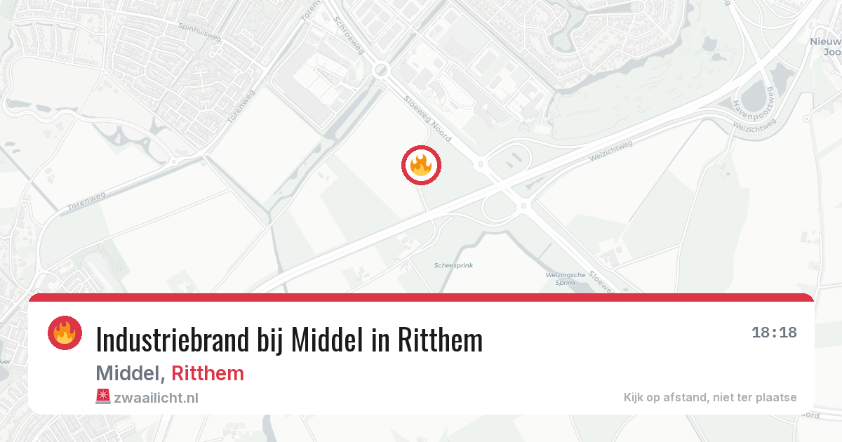 Industriebrand bij Middel in Ritthem — 4 feb 2026