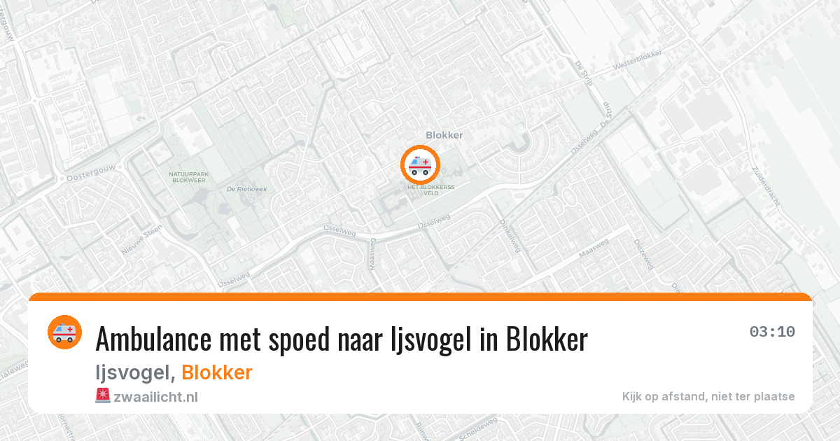 Ambulance met spoed naar Ijsvogel in Blokker — 24 jul 2026