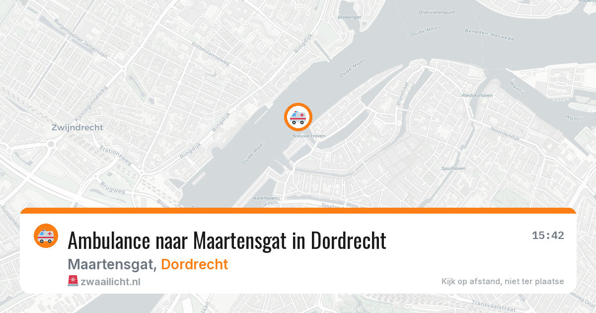 Ambulance naar Maartensgat in Dordrecht — 23 mei 2026