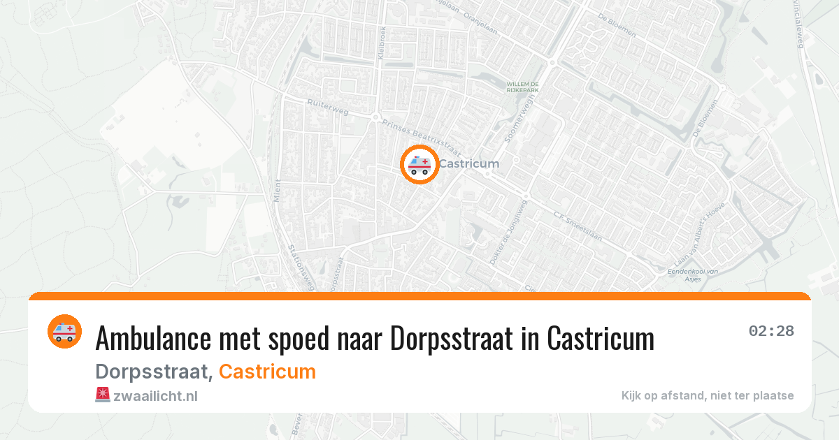 Ambulance met spoed naar Dorpsstraat in Castricum — 2 aug 2026
