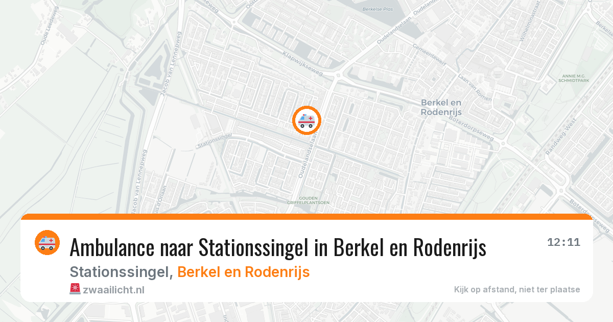 Ambulance naar Stationssingel in Berkel en Rodenrijs — 15 jul 2026