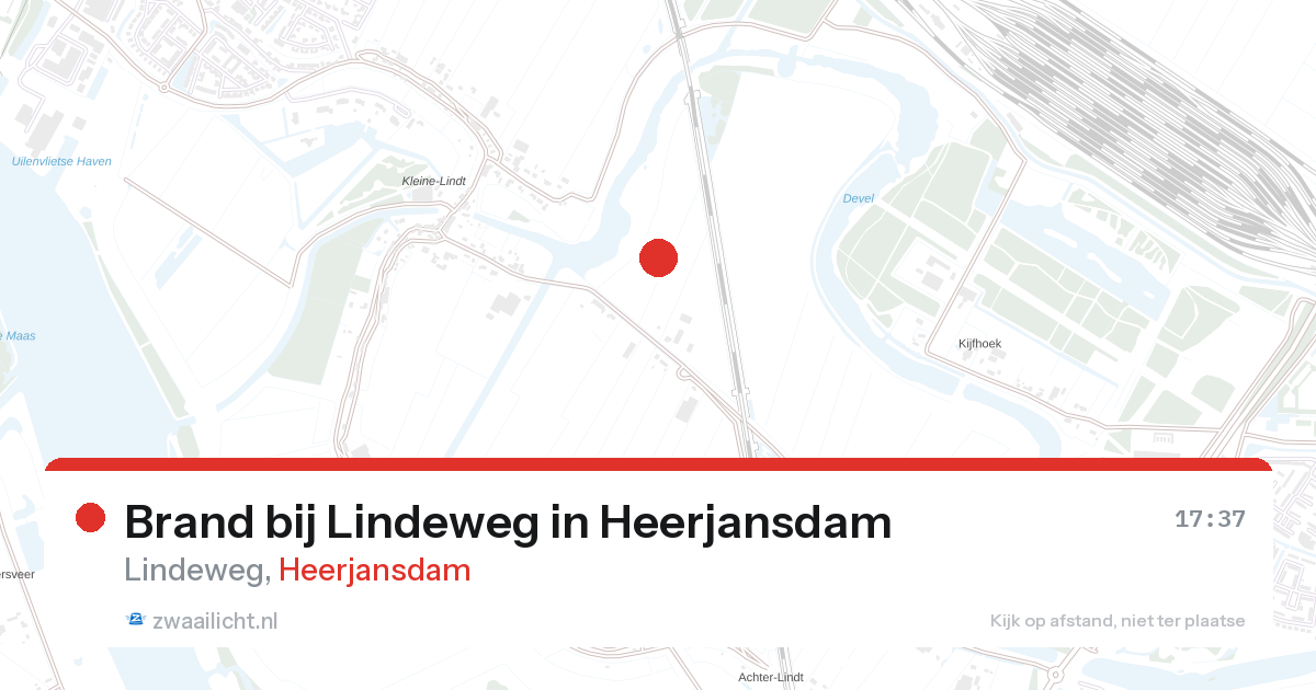 Brand bij Lindeweg in Heerjansdam — 26 aug 2026