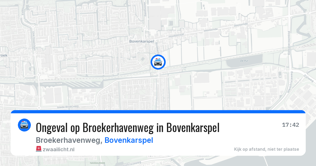 Ongeval op Broekerhavenweg in Bovenkarspel — 22 jun 2026