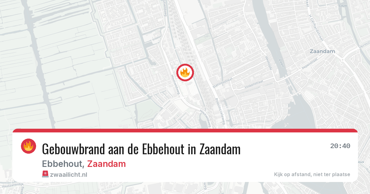 Gebouwbrand aan de Ebbehout in Zaandam — 7 mrt 2026