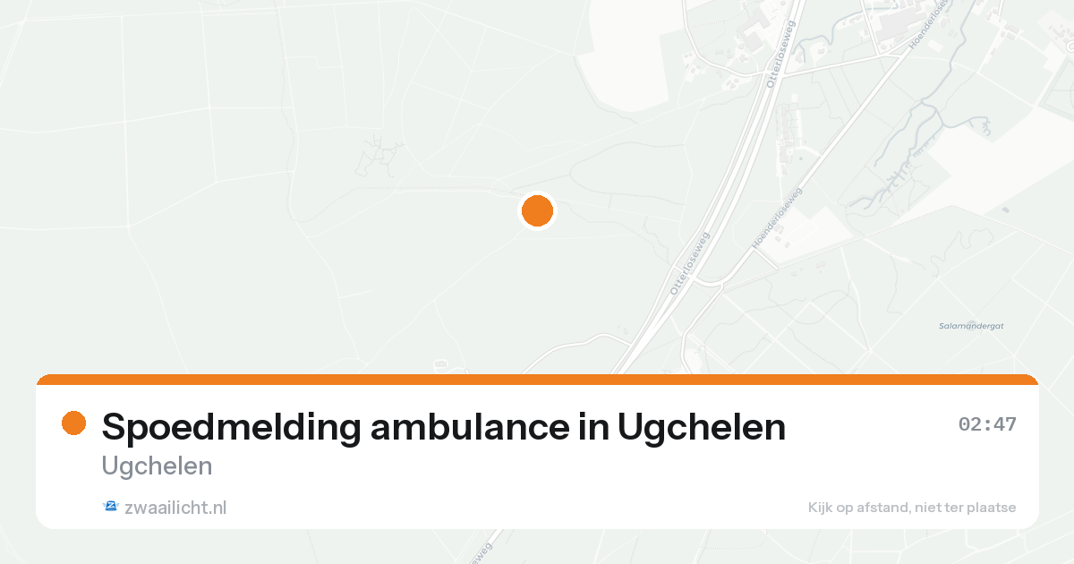 Spoedmelding ambulance in Ugchelen — 15 aug 2026