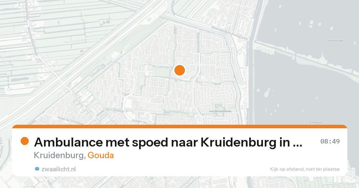 Ambulance met spoed naar Kruidenburg in Gouda — 21 aug 2026
