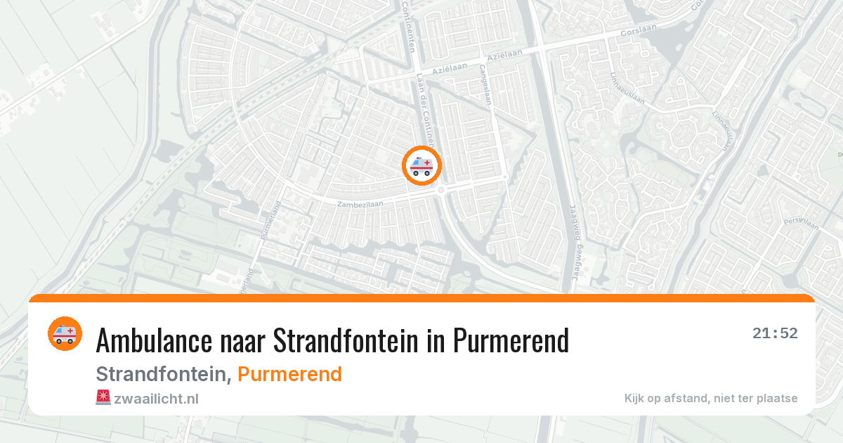 Ambulance naar Strandfontein in Purmerend — 4 aug 2026